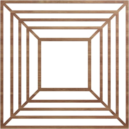 Ekena Millwork Raven Wood Fretwork Pierced Ceiling Medallion, Walnut, 16"OD x 5 7/8"ID x 3/8"T CMWP16X16X0375RAWA